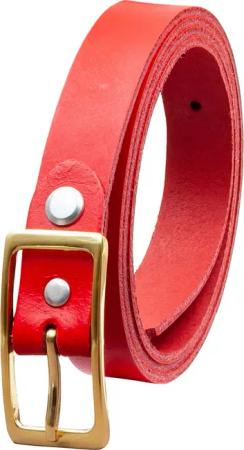 COLOGNEBELT Ledergürtel OM12-SL-Rot MADE IN GERMANY,