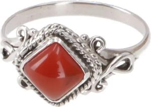 Guru-Shop Silberring Boho Silberring, filigraner Edelsteinring
