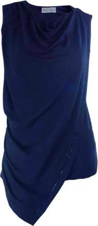 Passioni Tanktop mit Drapiertem Vorderteil und
