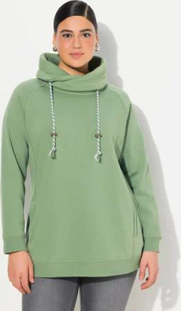 Ulla Popken Sweatshirt Sweatshirt weiter Stehkragen