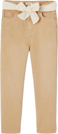 vertbaudet Cargohose Mädchen Hose mit Stoffgürtel,