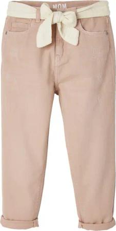 vertbaudet Cargohose Mädchen Hose mit Stoffgürtel,