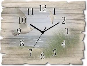Artland Wanduhr Nordseestrand mit Möwen (wahlweise