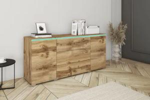 INOSIGN Sideboard VERA, grifflos, verstellbare Einlegeböden,