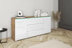 INOSIGN Sideboard VERA, grifflos, verstellbare Einlegeböden,