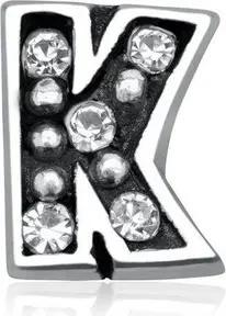Unique Charm-Einhänger Charm Buchstabe K Silber Zirkonia Unique FSC0028