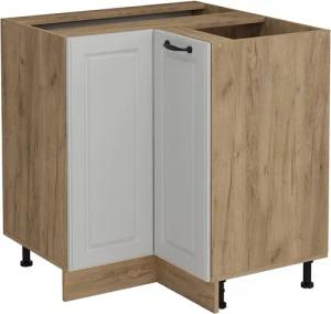 Vicco Eckunterschrank R-Line, Weiß Landhaus/Goldkraft Eiche,