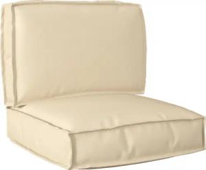 vidaXL Sitzauflage 2-teiliges Palettenkissen-Set Beige Oxford-Stoff,