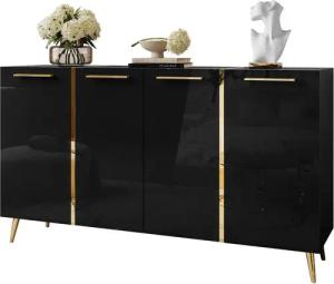 ALLHOUSE24 Kommode DIAMANT GOLD schwarz oder