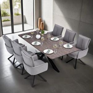 Homestyle4u Essgruppe Esstisch 200x100 Vintage edel