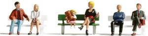 NOCH Dekofigur Sitzende, Kunstfigur Set mit