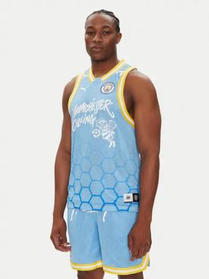 Puma Tank-Top Hoops Manchester City 631693 Himmelblau Regular Fit