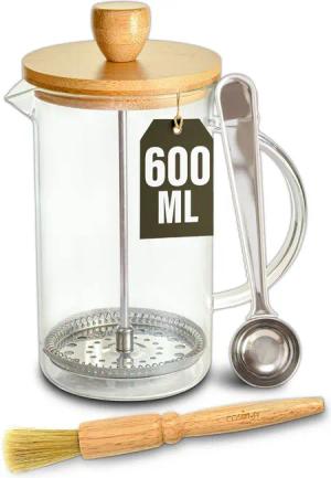 Cosumy French Press Kanne, 0.6l Kaffeekanne,