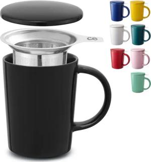 Cosumy Teeglas Teetasse mit Sieb und