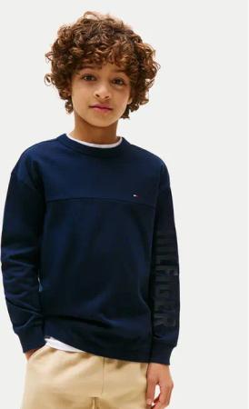 Tommy Hilfiger Bluse Graphic KB0KB09845 Dunkelblau Regular Fit