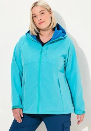 Ulla Popken Softshelljacke Softshelljacke Kapuze Zipptaschen