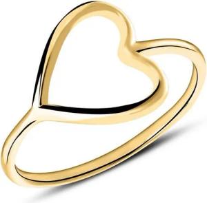 Unique Goldring Damenring mit Herz von Unique aus 9K Gold (Größe: 56mm)