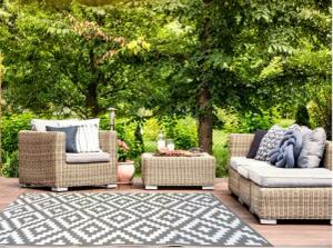Jet-Line Outdoorteppich Gartenteppich grau 'Austin' 150x240