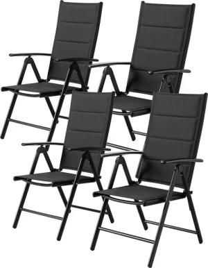 TLGREEN Gartenstuhl Hochlehner Klappbar,2er Set Aluminium
