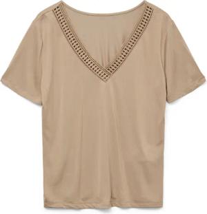 Vero Moda Kurzarmshirt "VMSAVANNAH LACE 2-WAY SS TOP JRS"