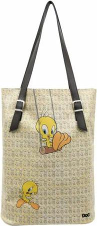 DOGO Umhängetasche "Tall Bag Damen Schultertasche Tweety Moods Damen Schultertasche", Vegan