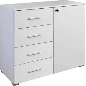 rauch Kombikommode "Schubkastenkommode Türenkommode Sideboard Kommode Büro BUCHHOLZ", (mit Schloss, in Breite 93 cm), viel Stauraum mit abschließbarer Tür MADE IN GERMANY