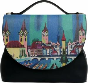 DOGO Henkeltasche "Handy Umhängetasche Prague Nights Schultertasche", Vegan
