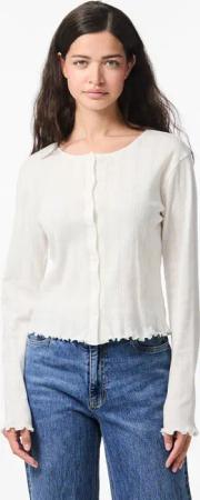 pieces Strickjacke "PCMARIE LS POIN CARDIGAN JRS NOOS BC"