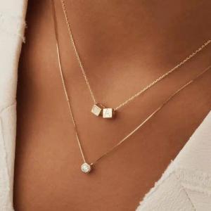 Isabel Bernard Charms - C Gold Le Carré Felie 14 Karat Cube Charm - Gr. unisize - in Gold - für Damen