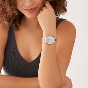 Fossil Uhr - Neutra Chronograph Two-Tone Stainless Steel Watch - Gr. unisize - in Silber - für Damen