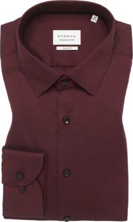 SLIM FIT Hemd in plum strukturiert