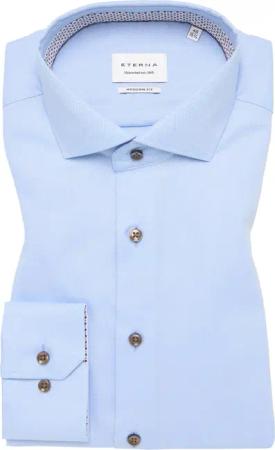 MODERN FIT Hemd in hellblau strukturiert