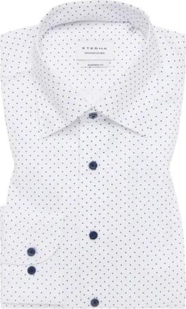 MODERN FIT Hemd in weiß bedruckt