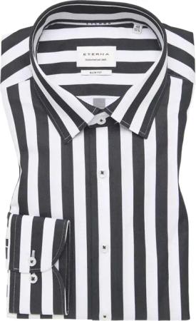 SLIM FIT Hemd in schwarz gestreift