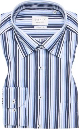 COMFORT FIT Hemd in hellblau gestreift