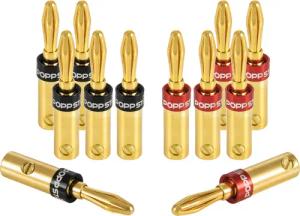 Poppstar High End Bananenstecker für Lautsprecher-Kabel