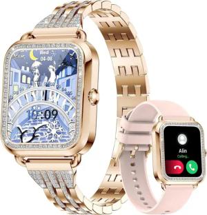 Lige Premium Smartwatch Damen HD-Display Herzfrequenz