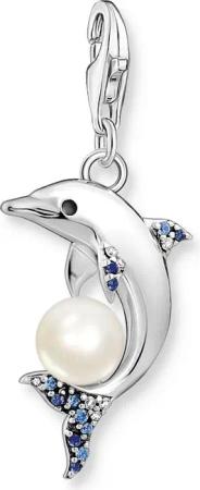 THOMAS SABO Charm-Einhänger Delfin mit Perle,