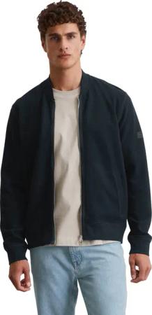 Marc O'Polo Sweatjacke mit Struktur, Stehkragen,