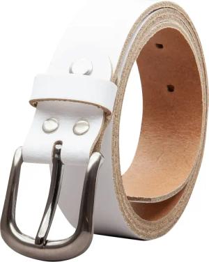 COLOGNEBELT Ledergürtel OM324-SL-Weiss MADE IN GERMANY,