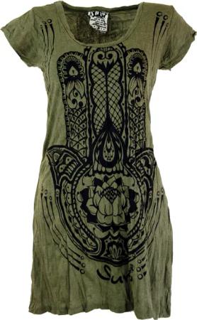 Guru-Shop T-Shirt Sure Long Shirt, Minikleid