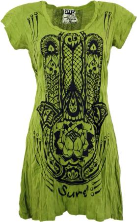Guru-Shop T-Shirt Sure Long Shirt, Minikleid
