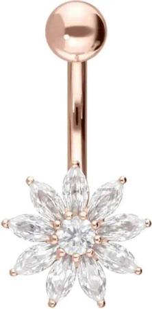 PIERCINGLINE Bauchnabelpiercing 14/18 Karat Gold Bananabell