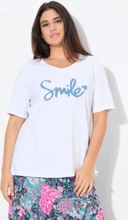 Ulla Popken T-Shirt T-Shirt Smile Classic