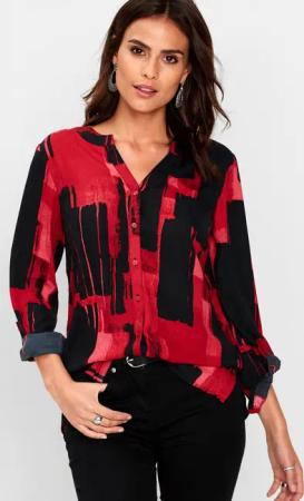 Witt Klassische Bluse Druckbluse