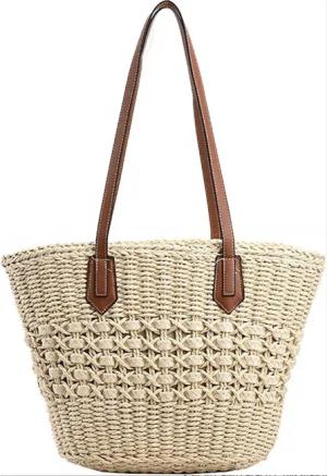 Coonoor Strandtasche Strohtaschen für Damen, Gewebte