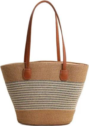 Coonoor Strandtasche Strohtaschen für Damen, Gewebte
