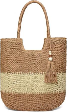 Coonoor Strandtasche Strohtaschen für Damen, Gewebte
