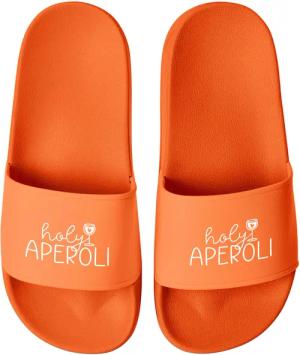 MoonWorks Badeschlappen mit Spruch Holy Aperoli