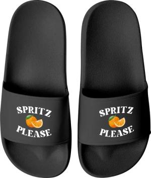 MoonWorks Badeschlappen Spruch Spritz Please Badelatschen